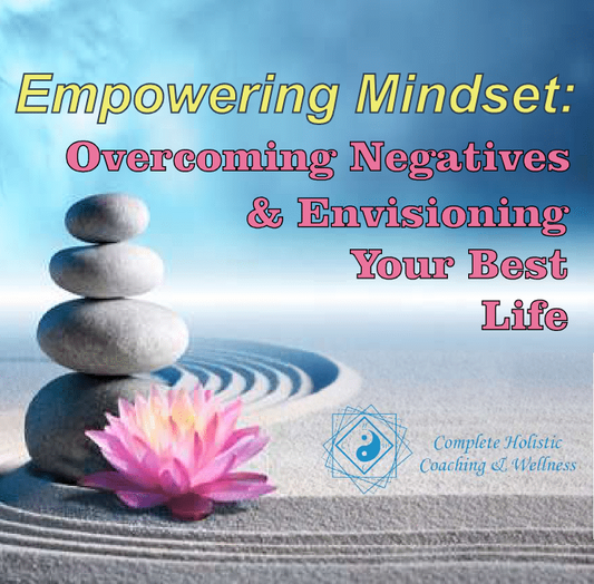 Stacked rocks in zen garden with a lotus flower cover art for a hypnosis recording for Empowering your mindset. Overcoming negatives and envisioning your best life.